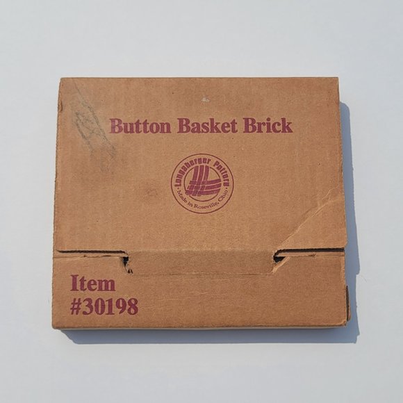 Retired Longaberger Pottery Button Basket Brick Warmer Stone #30198 - Like New - Picture 7 of 8